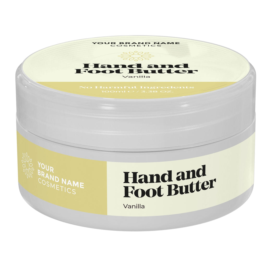 Hand And Foot Butter Vanilla - 100ml - Made By Nature Labs - Private Label Natural Skin Care &amp; Cosmetics 