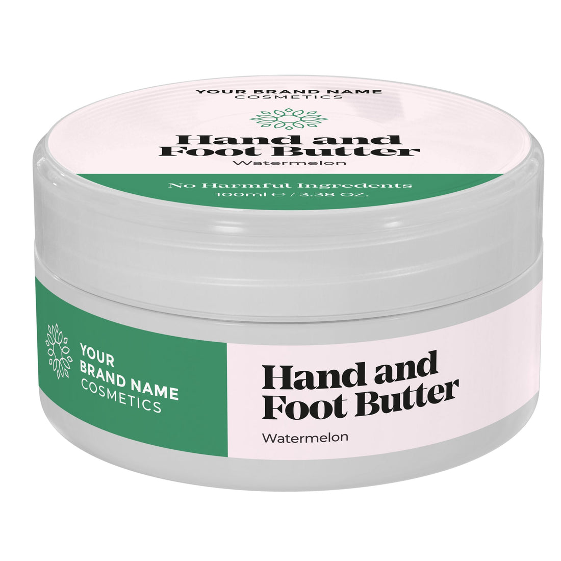 Hand And Foot Butter Watermelon - 100ml - Made By Nature Labs - Private Label Natural Skin Care &amp; Cosmetics 