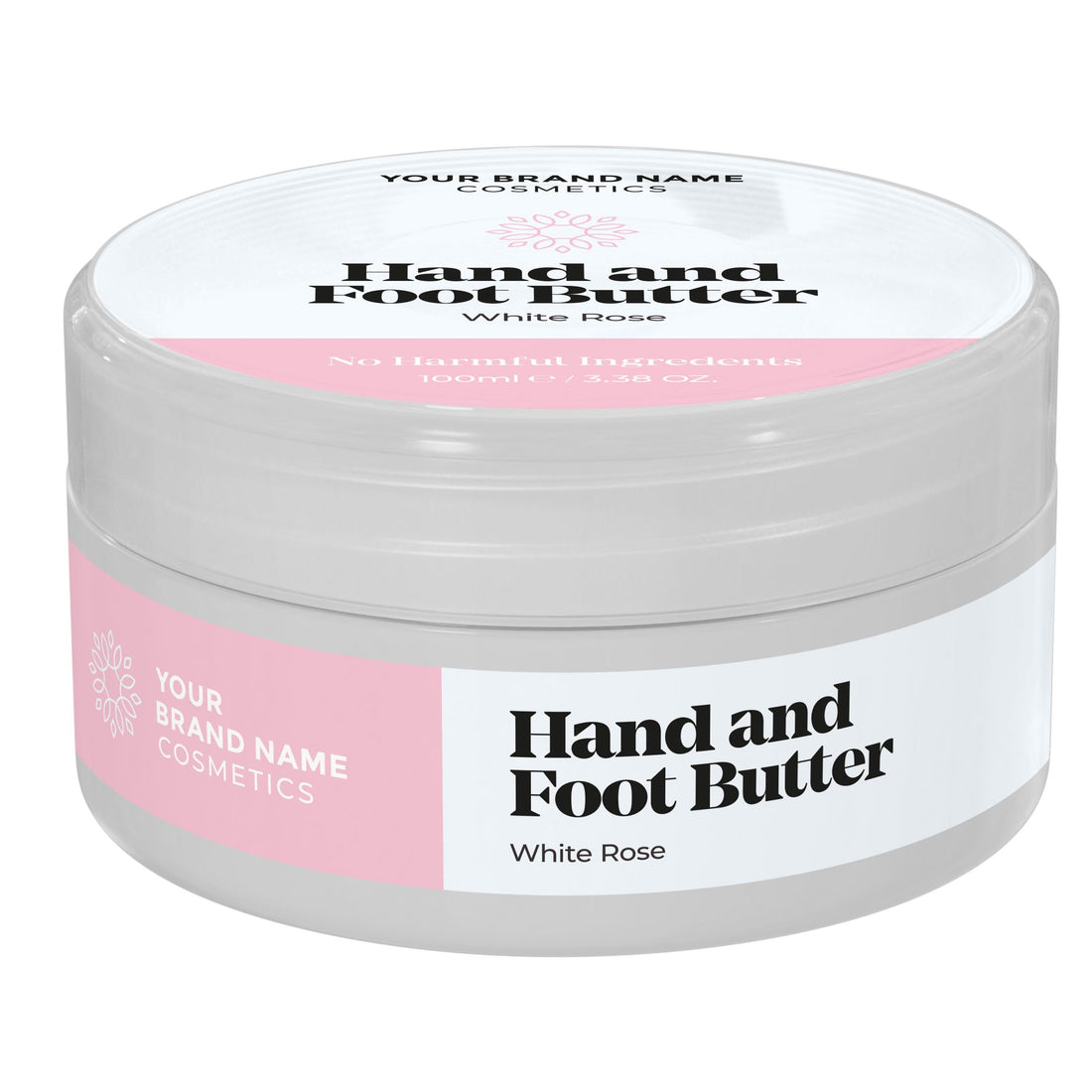 Hand And Foot Butter White Rose - 100 ml. - Made By Nature Labs - Private Label Natural Skin Care &amp; Cosmetics 