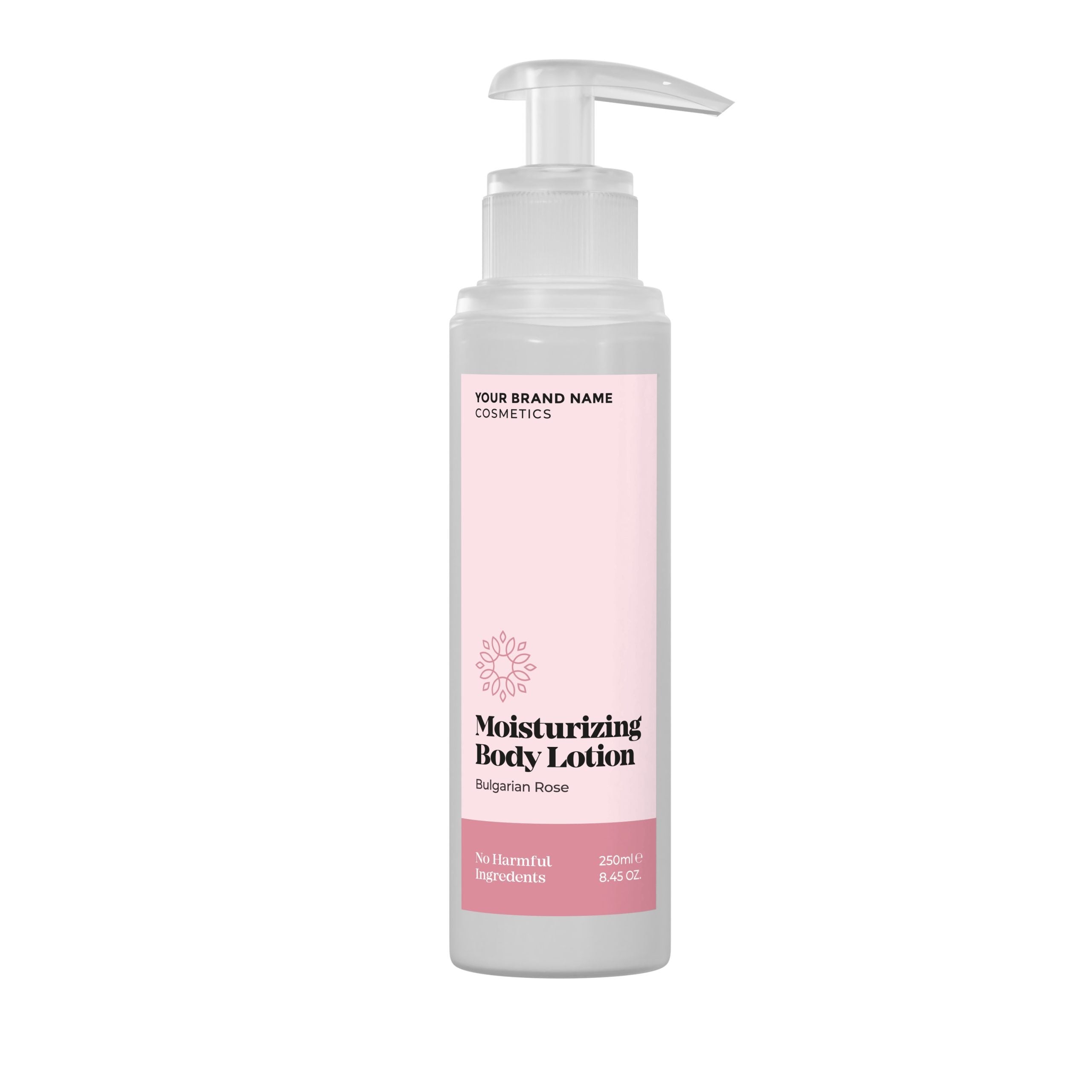 Moisturizing Body Lotion Bulgarian Rose - 250 ml. - Made By Nature Labs - Private Label Natural Skin Care &amp; Cosmetics 