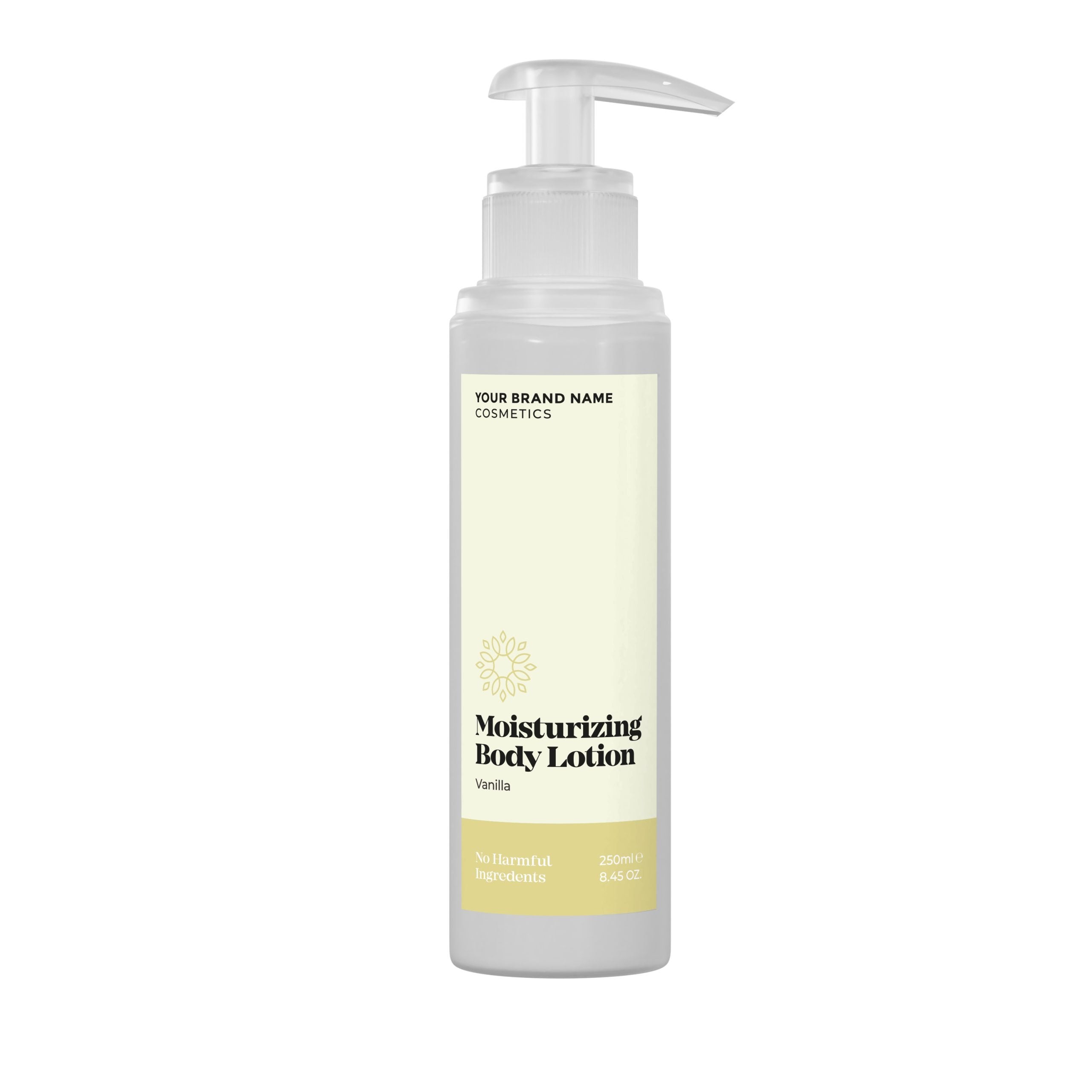 Moisturizing Body Lotion Vanilla - 250 ml. - Made By Nature Labs - Private Label Natural Skin Care &amp; Cosmetics 